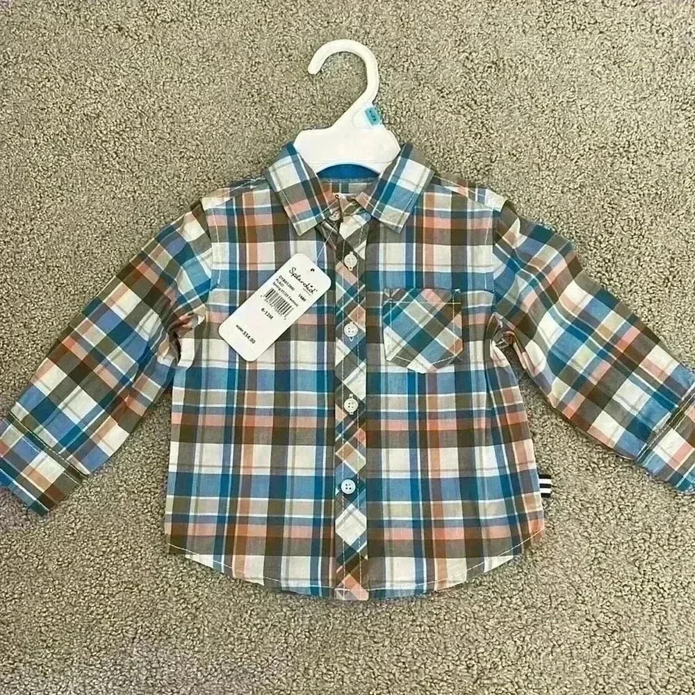 NWT Splendid plaid button up